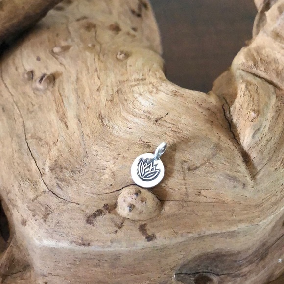 Sterling Silver Lotus Charm
